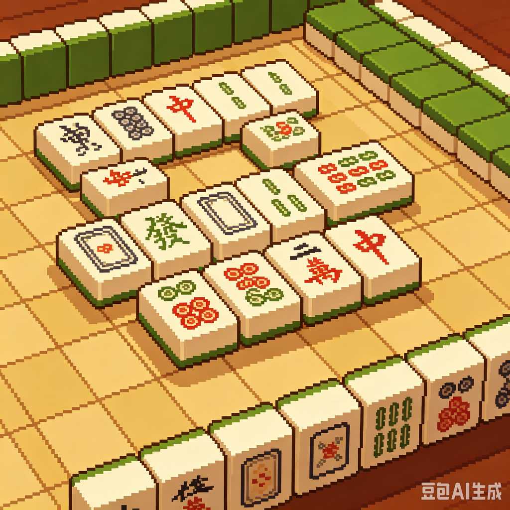 bright color mahjong tiles